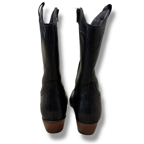 Frye Nataly Western Black Cowgirl Boots Women’s Size 7 Leather - Picture 2 of 10